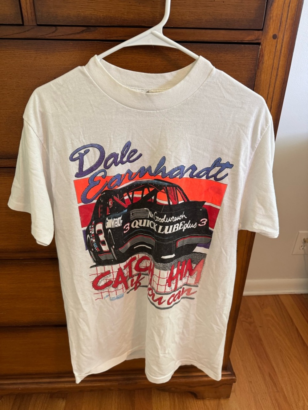 Delta White Dale Earnhardt Graphic Short Sleeve Vintage Tee